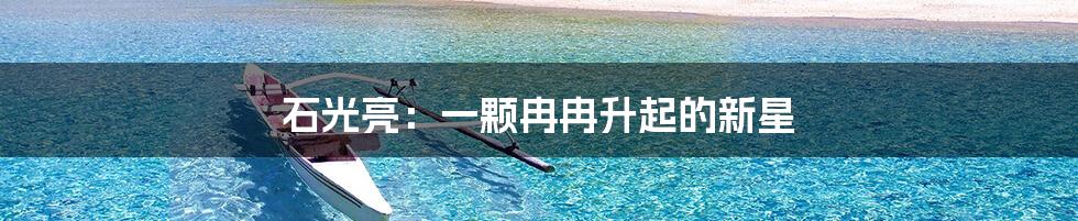 石光亮:一颗冉冉升起的新星