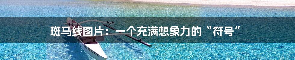 斑马线图片:一个充满想象力的“符号”