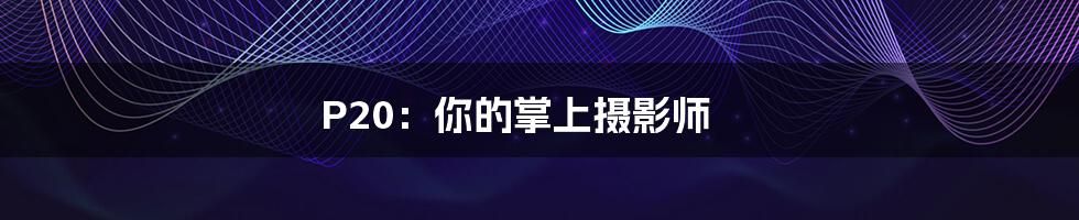 P20:你的掌上摄影师