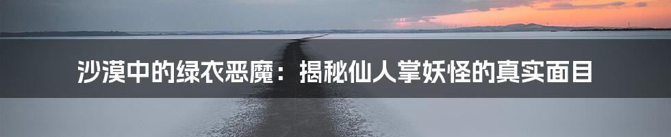 沙漠中的绿衣恶魔：揭秘仙人掌妖怪的真实面目