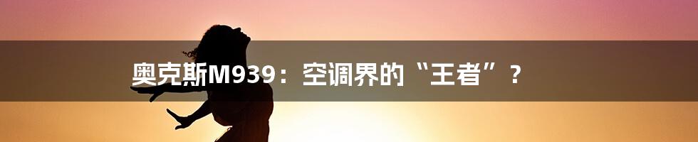 奥克斯M939：空调界的“王者”？