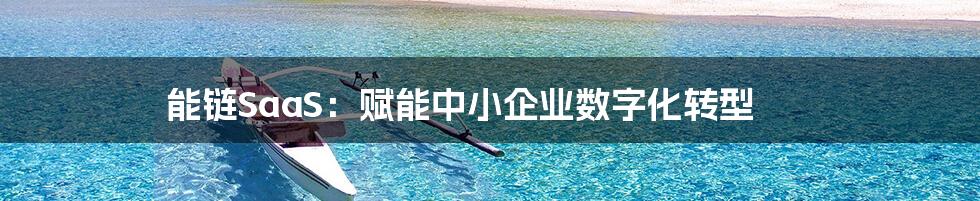 能链SaaS：赋能中小企业数字化转型