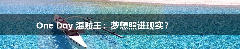 One Day 海贼王:梦想照进现实?