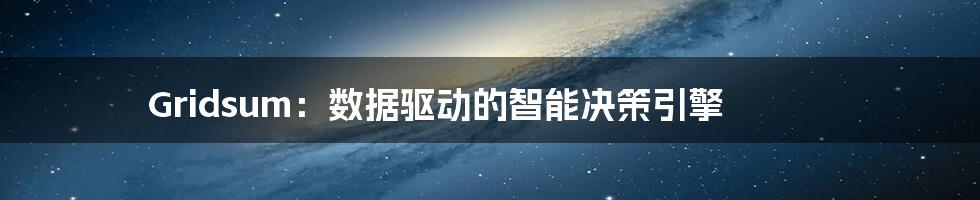 Gridsum:数据驱动的智能决策引擎