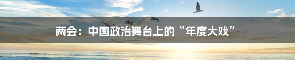 两会:中国政治舞台上的“年度大戏”