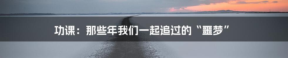 功课:那些年我们一起追过的“噩梦”