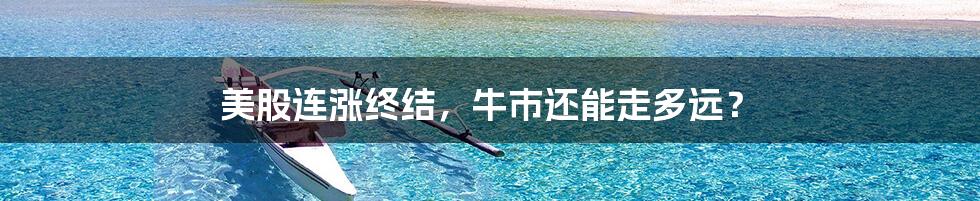 美股连涨终结,牛市还能走多远?