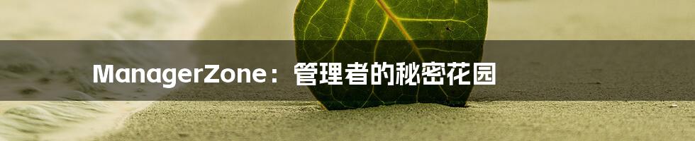 ManagerZone:管理者的秘密花园