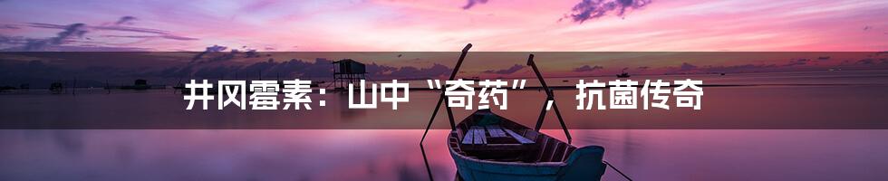 井冈霉素:山中“奇药”,抗菌传奇