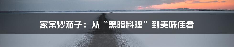 家常炒茄子:从“黑暗料理”到美味佳肴