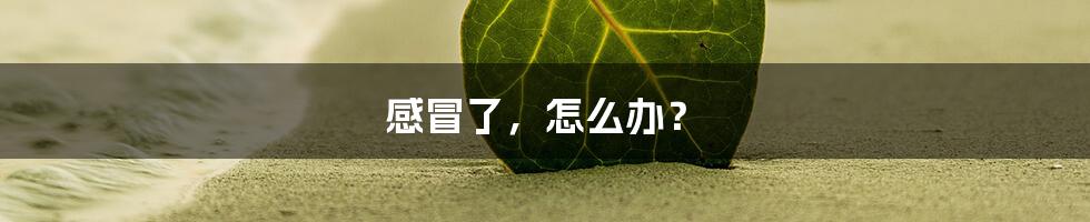 感冒了,怎么办?