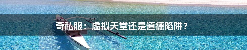 奇私服:虚拟天堂还是道德陷阱?