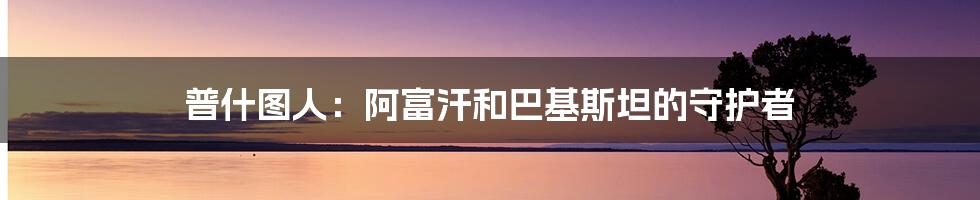 普什图人:阿富汗和巴基斯坦的守护者