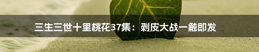 三生三世十里桃花37集:剥皮大战一触即发