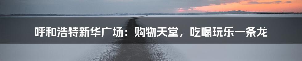 呼和浩特新华广场:购物天堂,吃喝玩乐一条龙