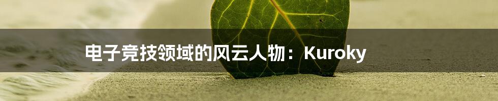 电子竞技领域的风云人物:Kuroky