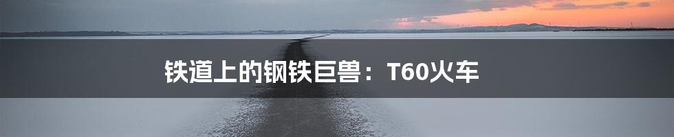 铁道上的钢铁巨兽:T60火车