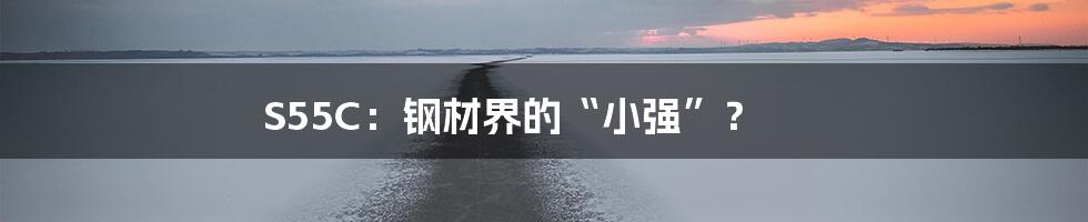 S55C:钢材界的“小强”?
