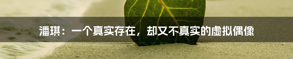 潘琪:一个真实存在,却又不真实的虚拟偶像