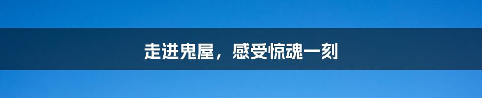 走进鬼屋,感受惊魂一刻
