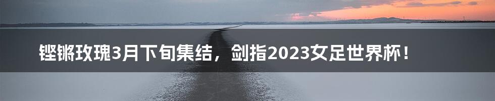 铿锵玫瑰3月下旬集结,剑指2023女足世界杯!