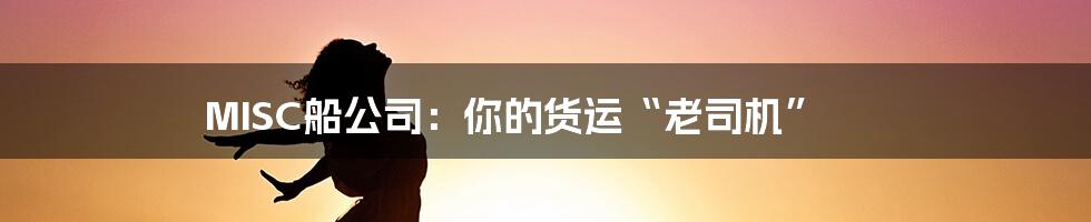 MISC船公司:你的货运“老司机”