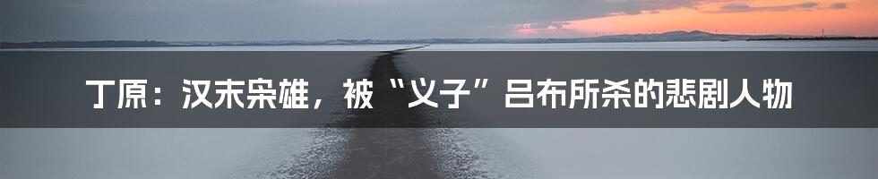 丁原:汉末枭雄,被“义子”吕布所杀的悲剧人物