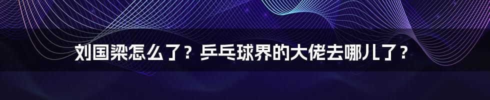 刘国梁怎么了?乒乓球界的大佬去哪儿了?