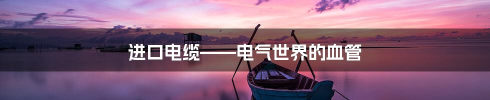 进口电缆——电气世界的血管
