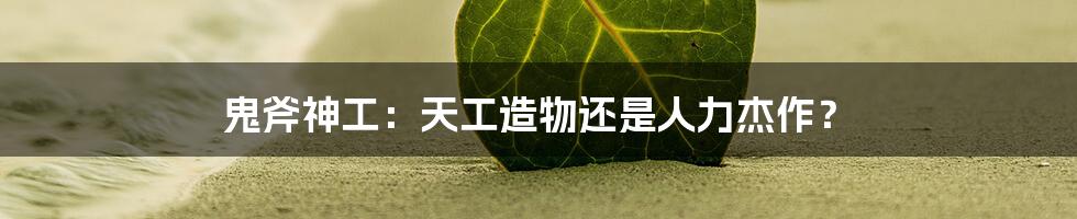 鬼斧神工:天工造物还是人力杰作?