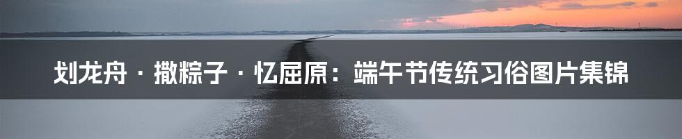 划龙舟·撒粽子·忆屈原：端午节传统习俗图片集锦