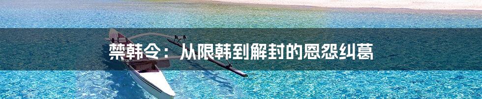 禁韩令:从限韩到解封的恩怨纠葛