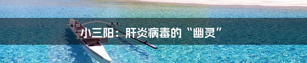 小三阳:肝炎病毒的“幽灵”