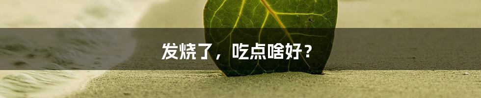 发烧了,吃点啥好?