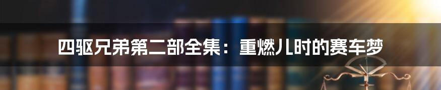四驱兄弟第二部全集:重燃儿时的赛车梦