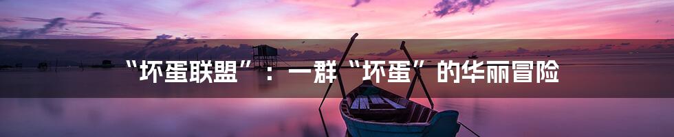 “坏蛋联盟”:一群“坏蛋”的华丽冒险