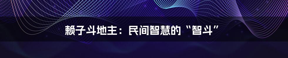 赖子斗地主:民间智慧的“智斗”