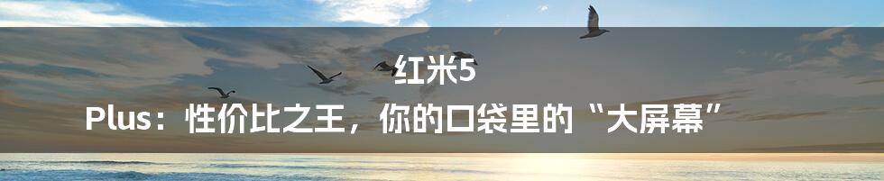 红米5 Plus：性价比之王，你的口袋里的“大屏幕”