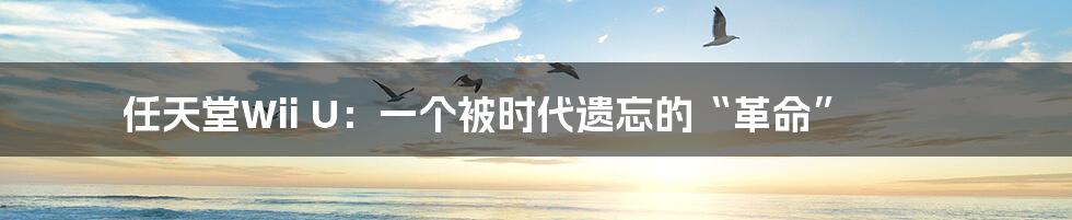 任天堂Wii U:一个被时代遗忘的“革命”