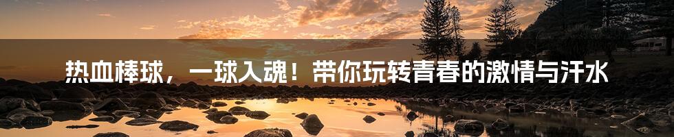 热血棒球，一球入魂！带你玩转青春的激情与汗水