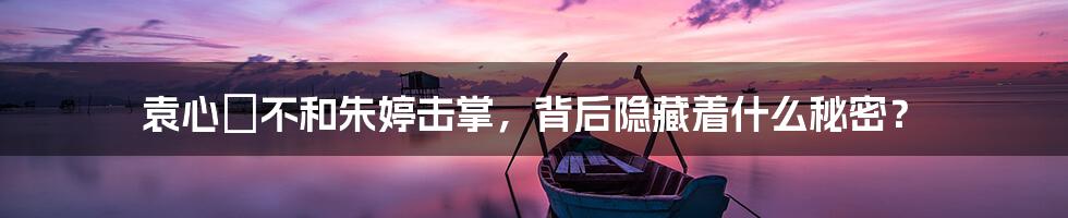 袁心玥不和朱婷击掌,背后隐藏着什么秘密?