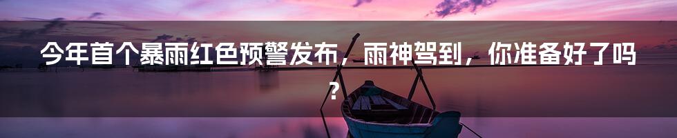 今年首个暴雨红色预警发布,雨神驾到,你准备好了吗?