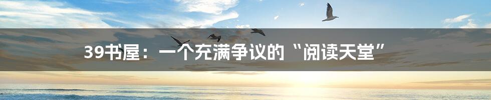 39书屋:一个充满争议的“阅读天堂”