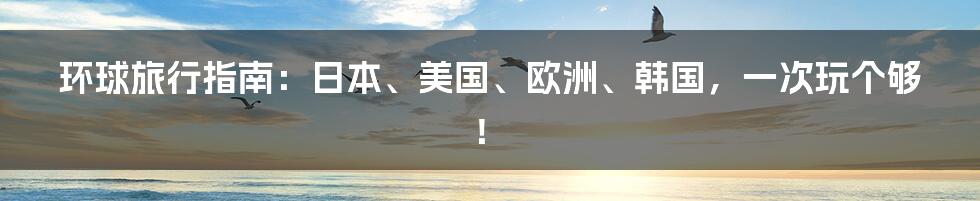 环球旅行指南:日本、美国、欧洲、韩国,一次玩个够!