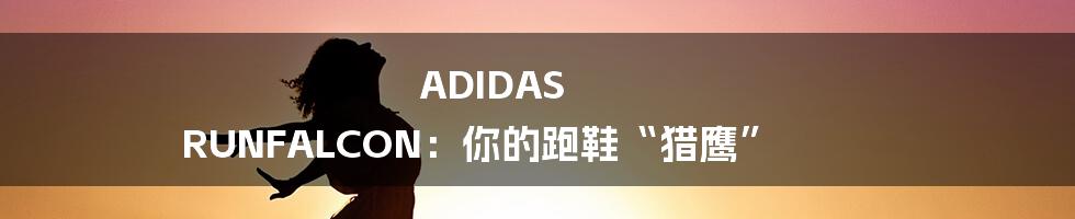 ADIDAS RUNFALCON:你的跑鞋“猎鹰”