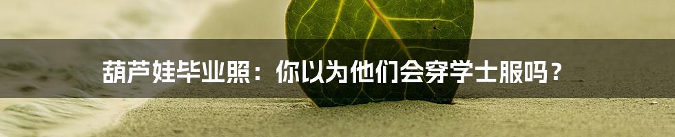 葫芦娃毕业照:你以为他们会穿学士服吗?