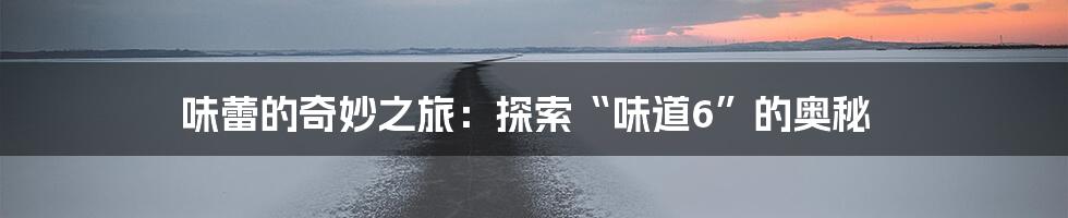 味蕾的奇妙之旅:探索“味道6”的奥秘
