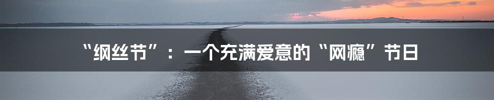 “纲丝节”:一个充满爱意的“网瘾”节日