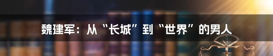魏建军:从“长城”到“世界”的男人