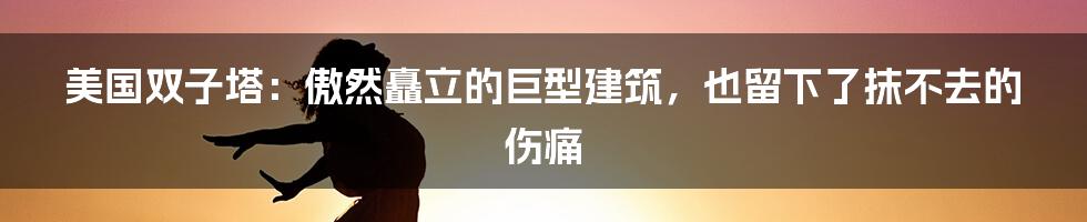美国双子塔:傲然矗立的巨型建筑,也留下了抹不去的伤痛